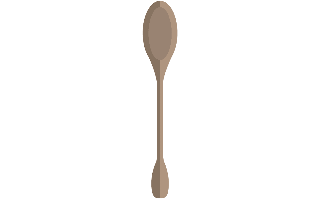 Transparent Brown Spoon Illustration for Culinary Design Projects