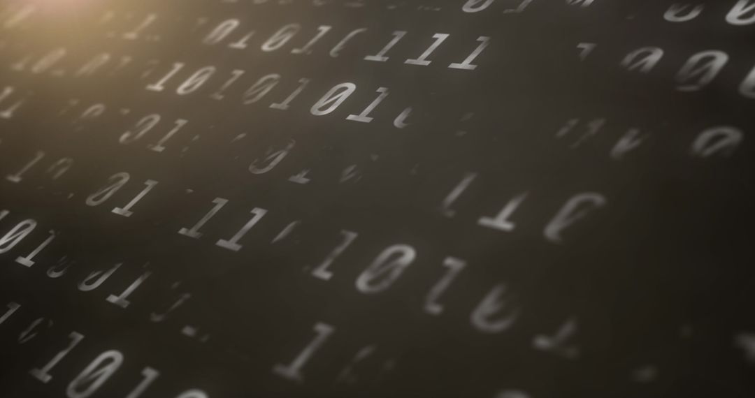 Binary Code Data Processing on Grey Background - Free Images, Stock Photos and Pictures on Pikwizard.com
