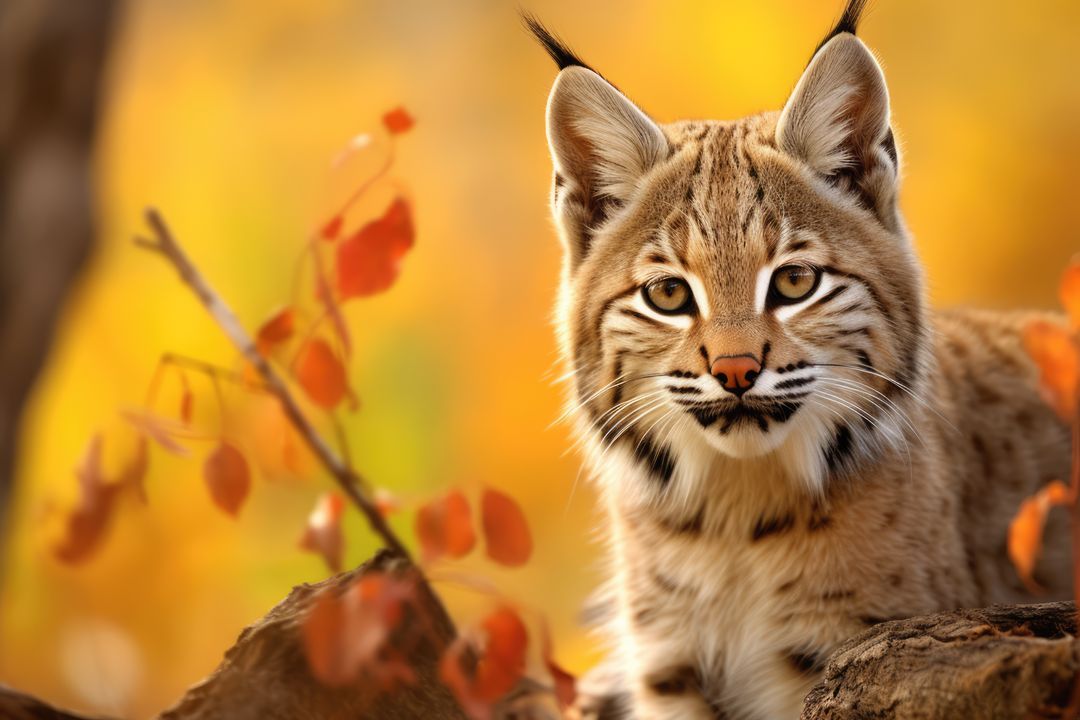 Close up of bobcat standing in autumn field, created using generative ai technology - Free Images, Stock Photos and Pictures on Pikwizard.com