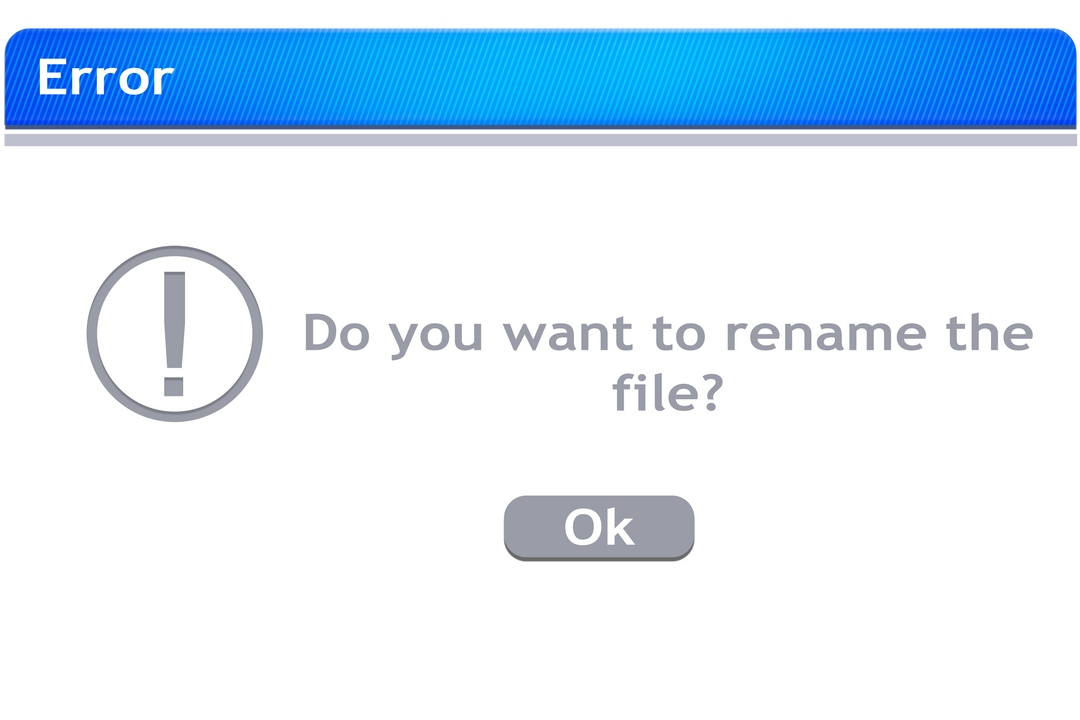 Digital Error Message Asking to Rename File, Transparent Background - Download Free Stock Images Pikwizard.com