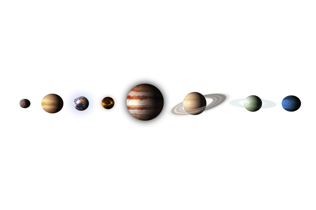 Solar System Illustration on Transparent Background with Planets - Download Free Stock Images Pikwizard.com