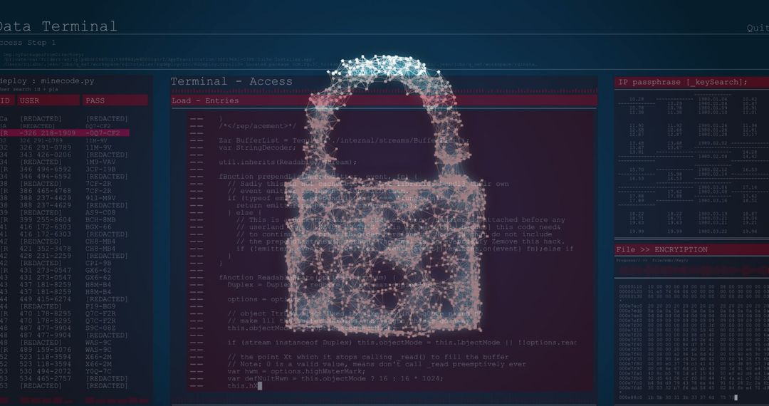 Digital Padlock over Data Terminal Interface