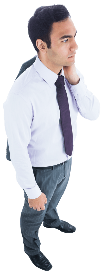 Confident Businessman in Formal Attire on Transparent Background