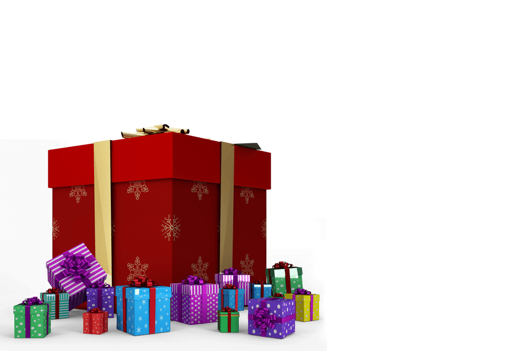 Colorful Gift Boxes on Transparent Background - Celebration Pack