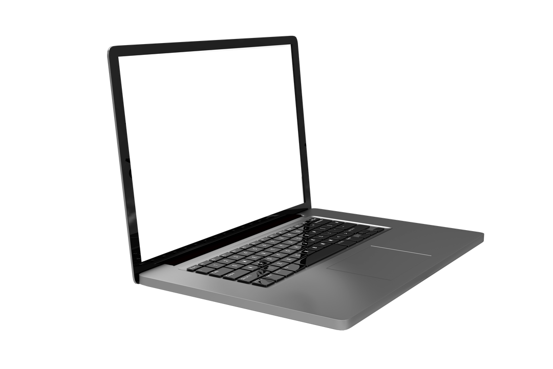 Transparent Background Digital Laptop with Blank Screen for Copy Space - Download Free Stock Images Pikwizard.com