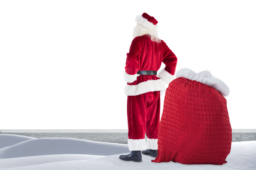 Santa Claus With Sack on Transparent Background - Download Free Stock Images Pikwizard.com