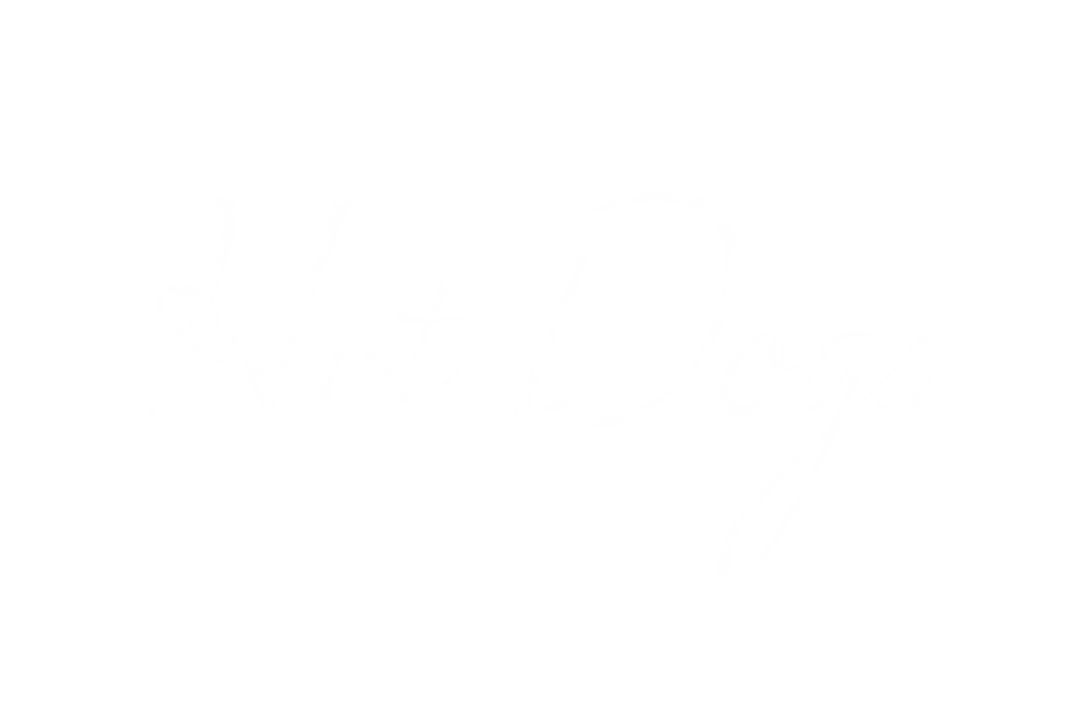 Hot Dogs Text Illustration on Transparent Background