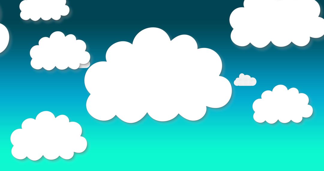 Cloudy Icons on Vibrant Gradient Background - Free Images, Stock Photos and Pictures on Pikwizard.com