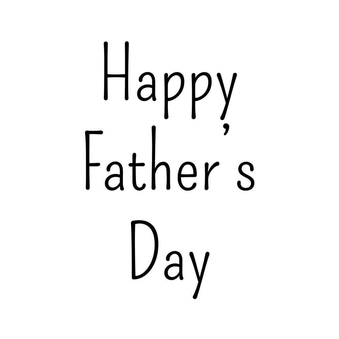 Transparent Stylish Father's Day Message Design with Elegant Font