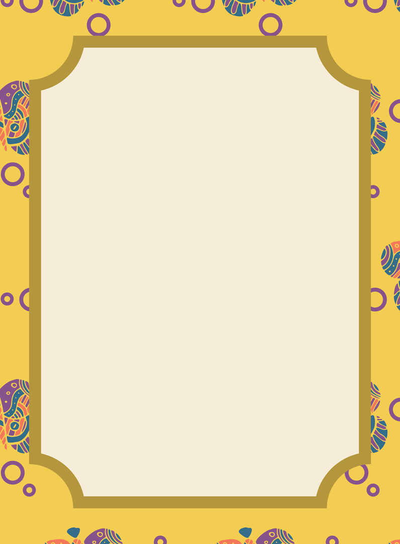 Transparent Decorative Border with Empty Frame