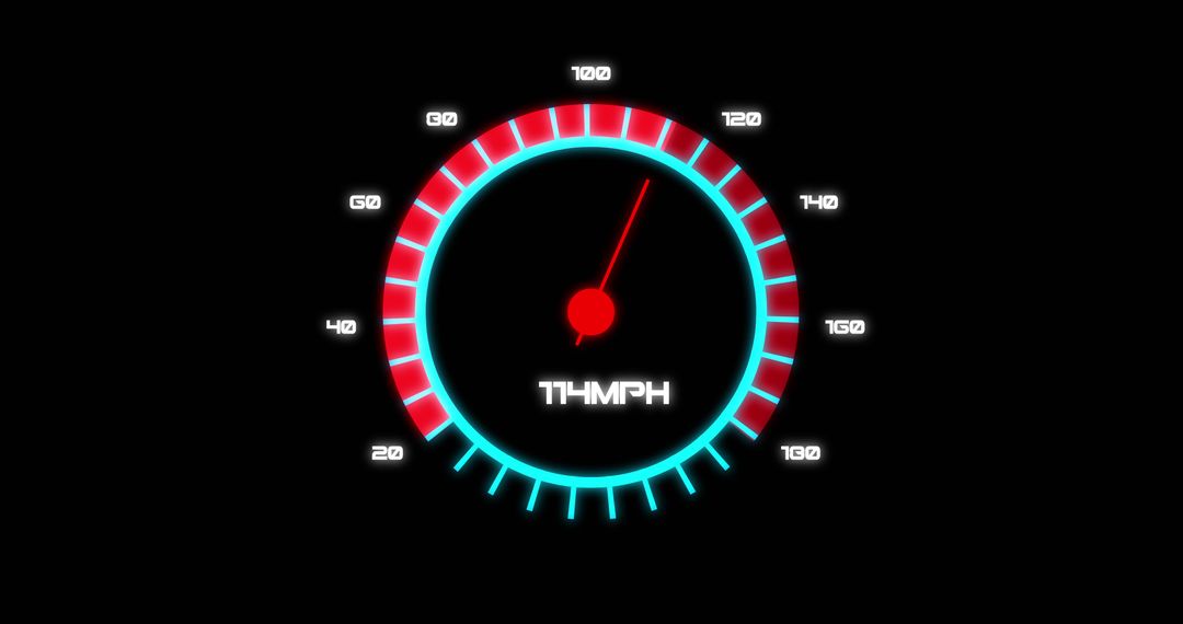 Digital Speedometer Display with 71 MPH Reading