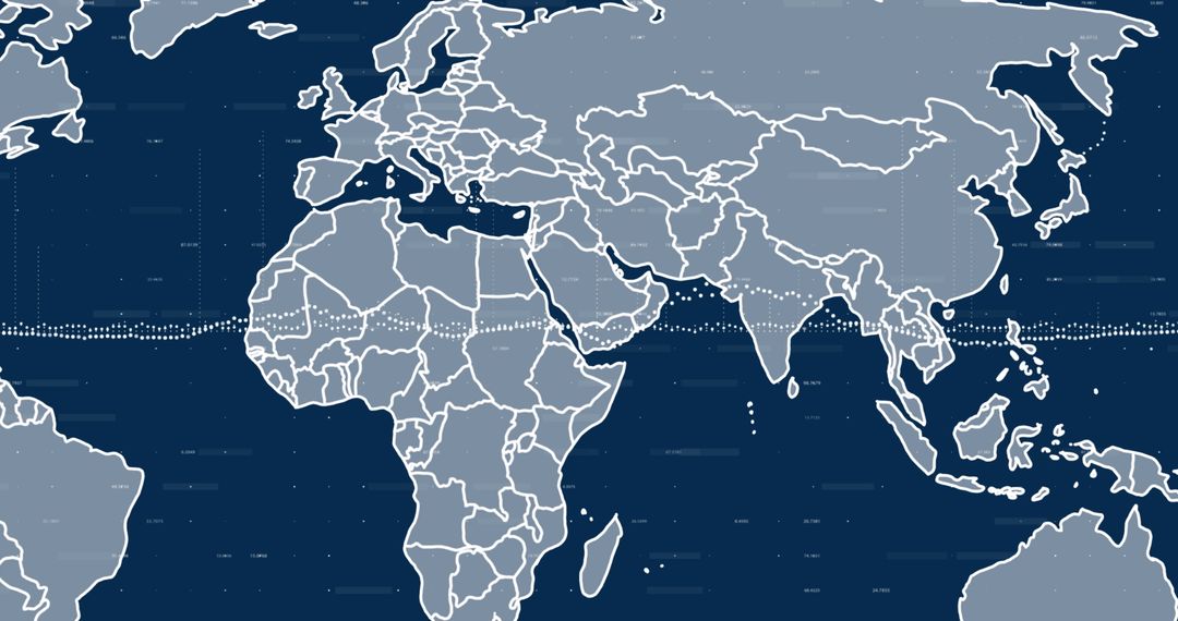Data Flow Visualization on World Map for Global Technology Insights - Free Images, Stock Photos and Pictures on Pikwizard.com