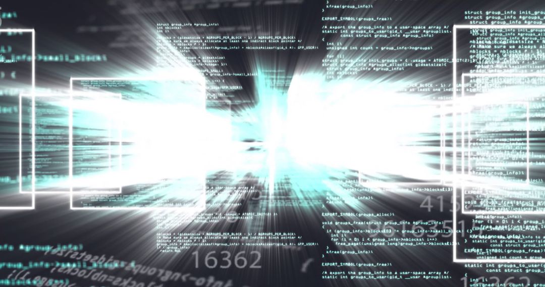 Digital interface and data processing concept with light trails