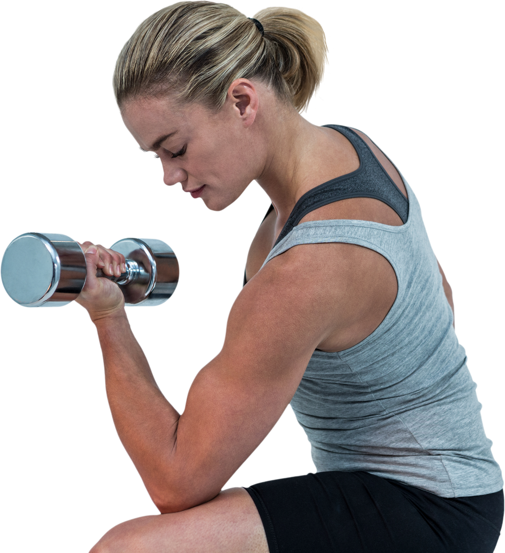 Transparent Muscular Woman Lifting Dumbbells for Strength Workout - Download Free Stock Images Pikwizard.com