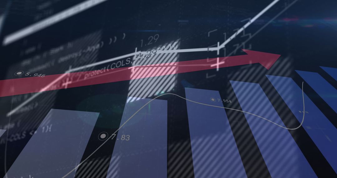 abstract financial data analysis with graphs and arrow - Free Images, Stock Photos and Pictures on Pikwizard.com