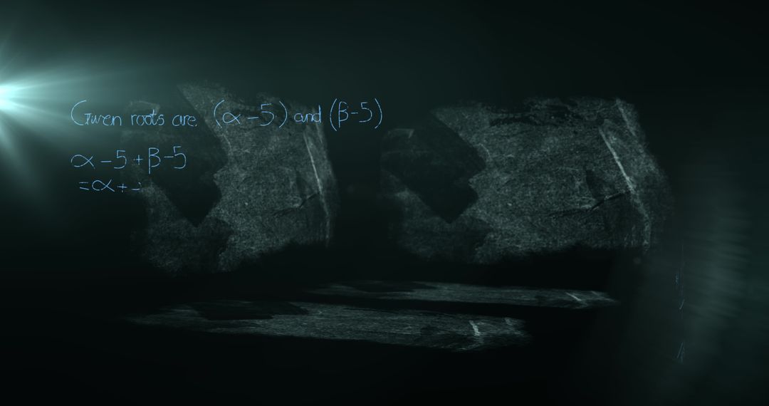 Scientific Formulas and Calculations Glow in Dark Room