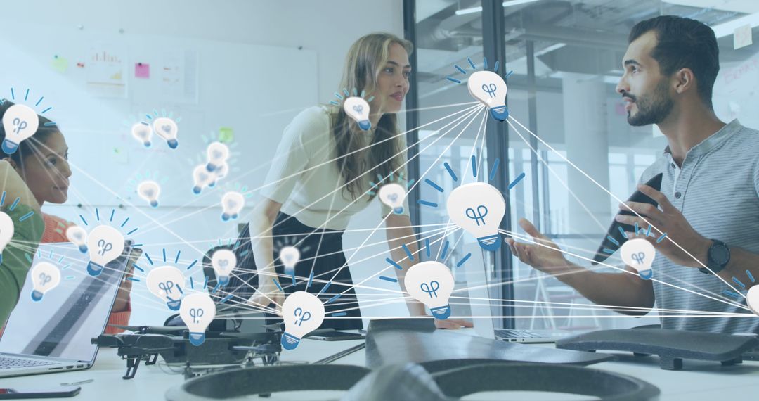 Innovative Teamwork and Technology Integration in Office Setting