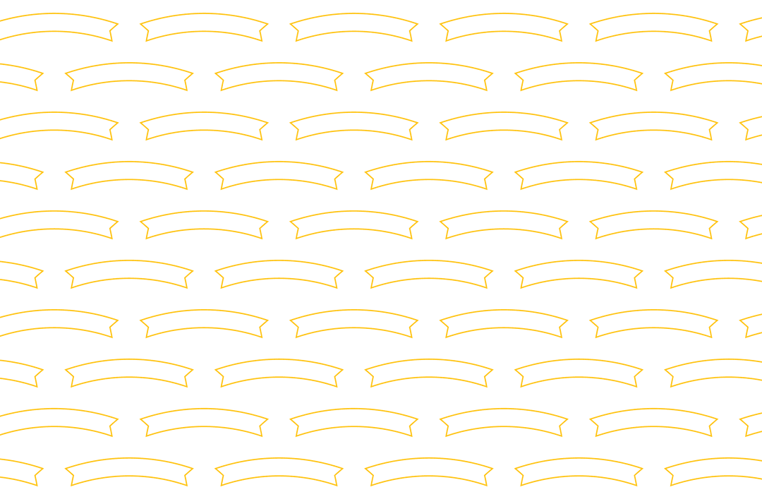 Seamless Pattern of Yellow Ribbons on Transparent Background