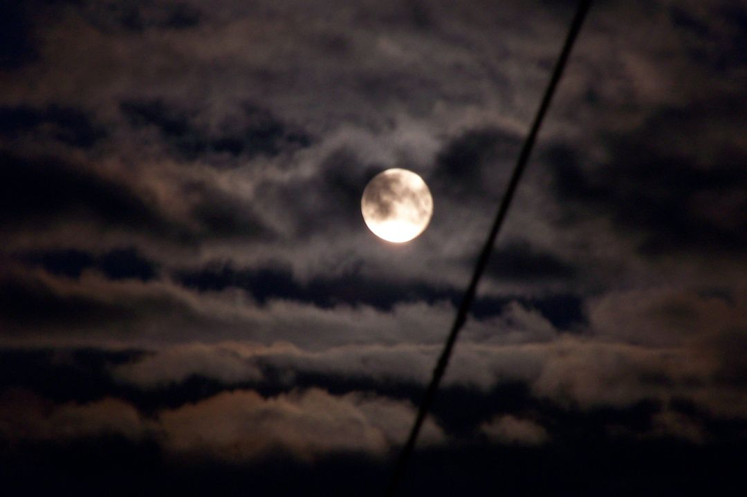 Scenic View of Moon Against Sky at Night - Free Images, Stock Photos and Pictures on Pikwizard.com