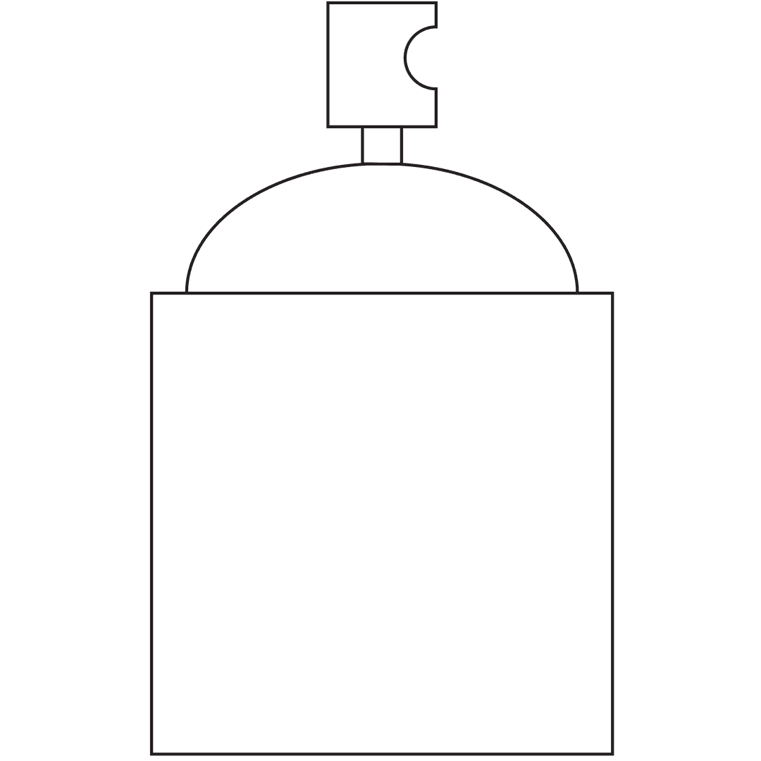 White Spray Bottle on Transparent Background Vector Illustration
