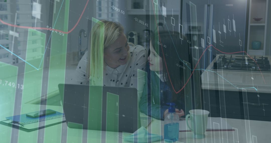 Mother and Daughter Balancing Homework and Data Analysis