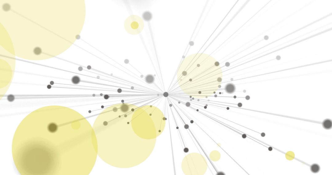 Abstract Network of Connections with Orange Spots