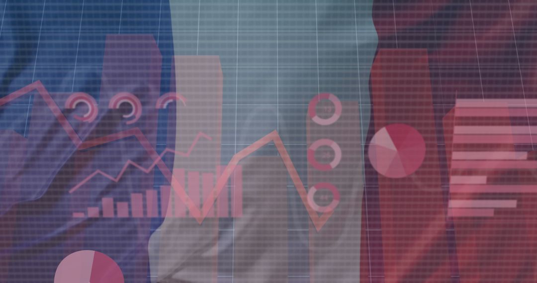 Dynamic Data Analysis Overlay on French Flag
