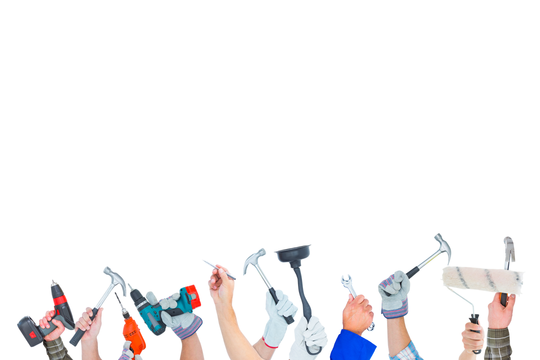 Hands Holding Work Tools on Transparent Background - Download Free Stock Images Pikwizard.com