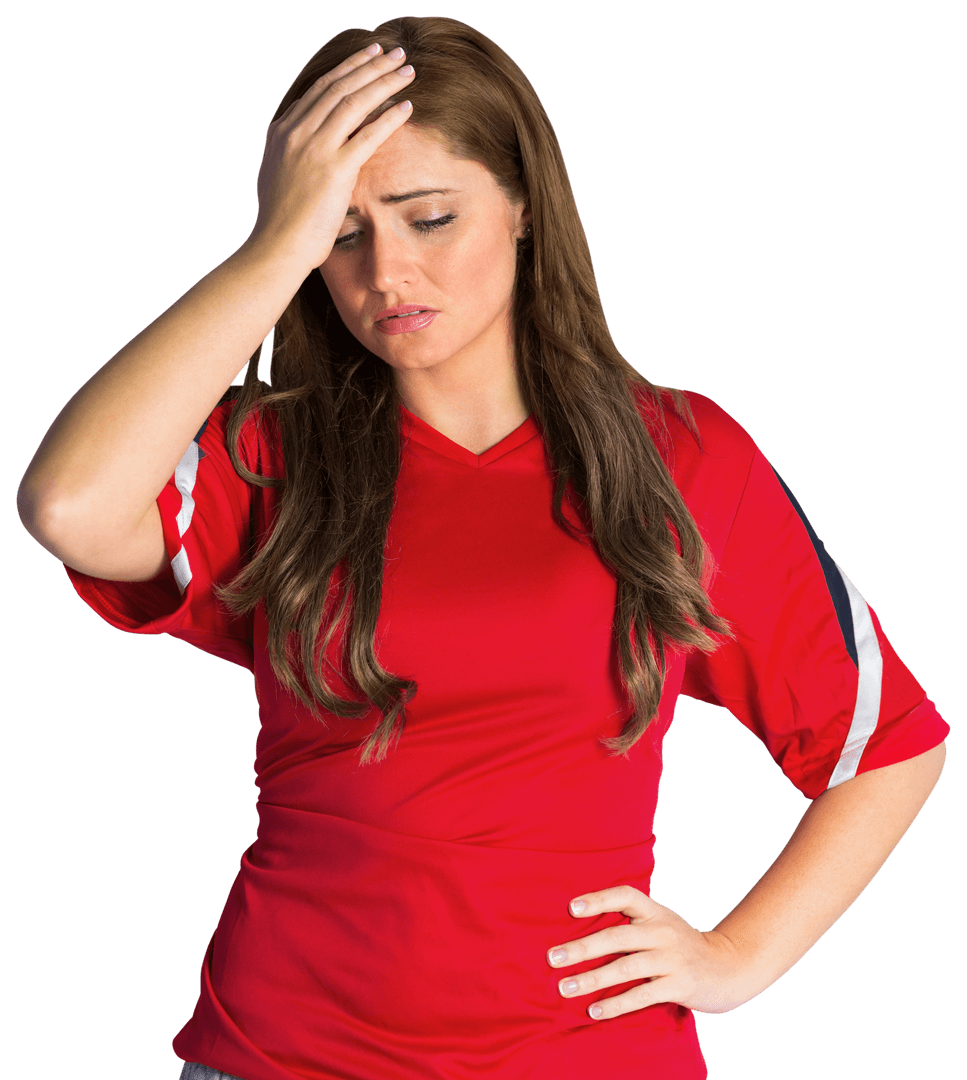Transparent Disappointed Soccer Fan Expressing Emotion