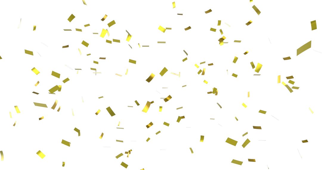 Gold Confetti Falling On White Background Celebration Concept - Free Images, Stock Photos and Pictures on Pikwizard.com