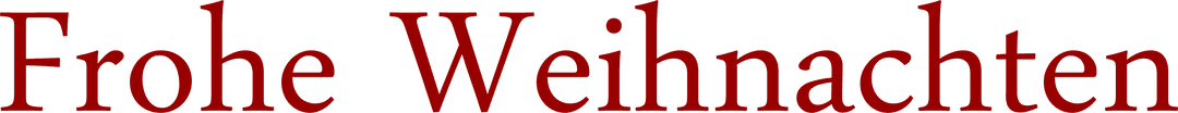 Frohe Weihnachten Festive Red Text on Transparent Background