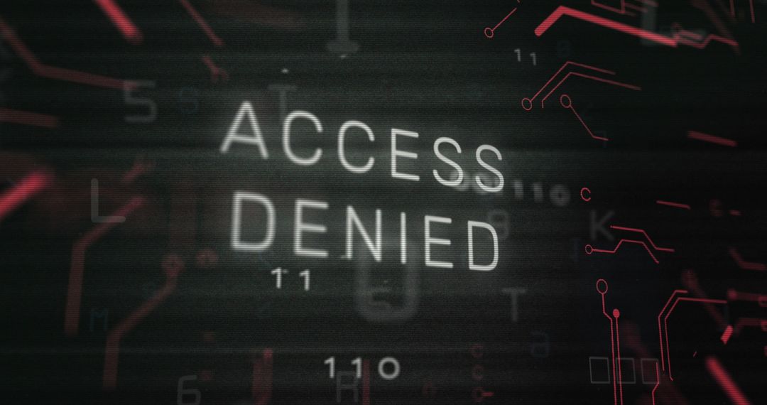 Access Denied Concept with Digital Circuit Background