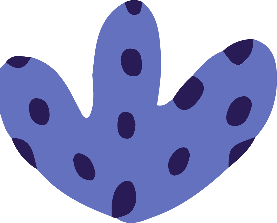 Transparent Minimalist Abstract Coral Design on Blue Canvas