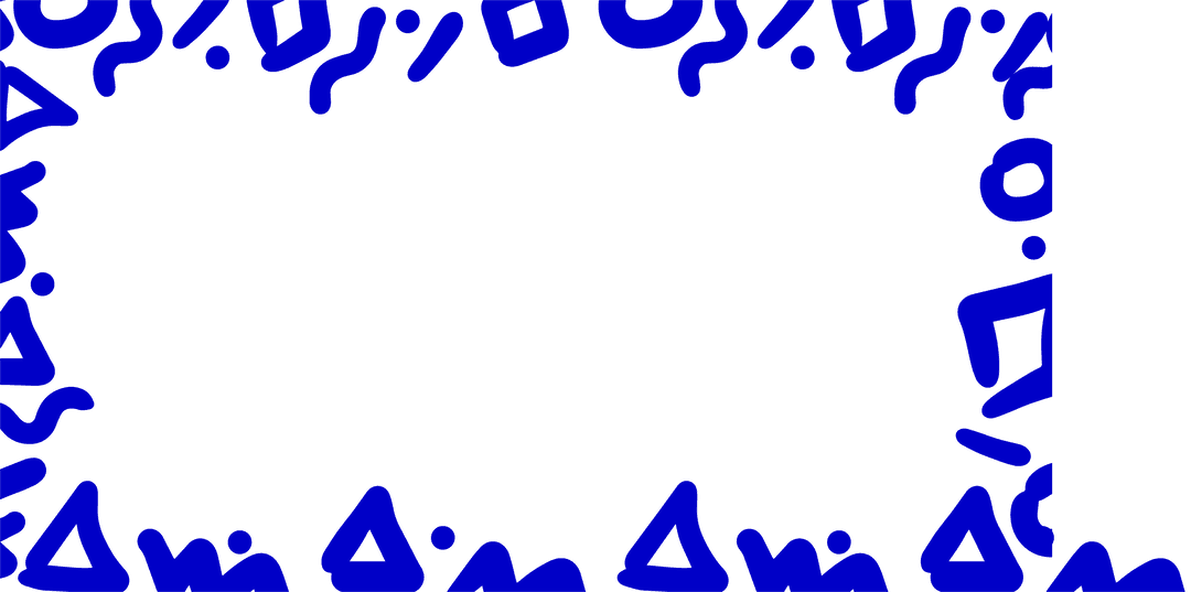 Blue Geometric Border Creating Transparent Frame