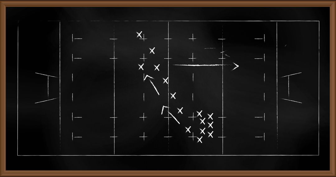 Chalkboard Strategy Plan with Tactical Play Design