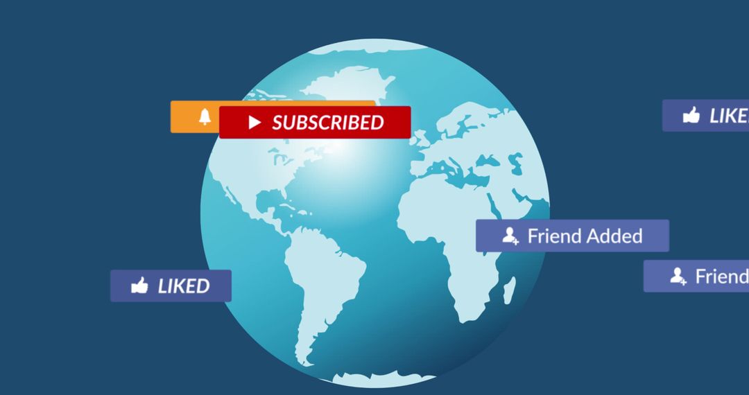 Global Social Media Interaction Concepts with Iconography