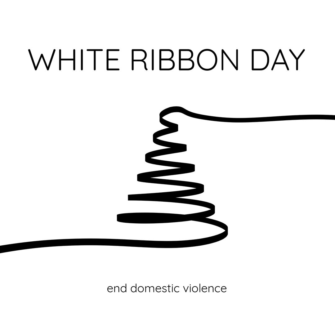 White Ribbon Day Concept for Ending Domestic Violence