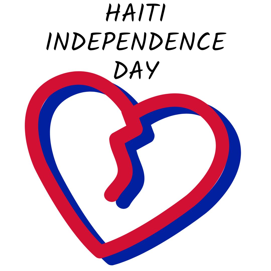 Haiti Independence Day Heart Symbolizing Unity Celebration