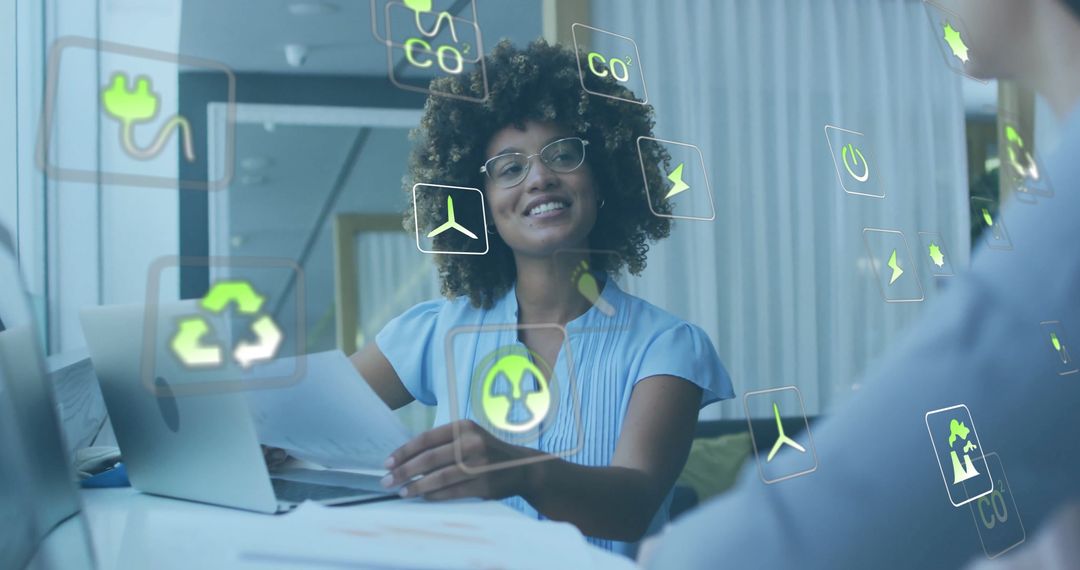 Diverse Business Team Discussing Eco-Friendly Strategy