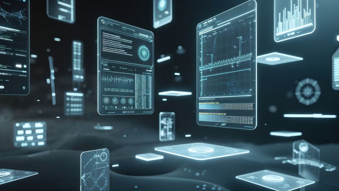 Futuristic Holographic Data Interfaces in a Virtual Environment