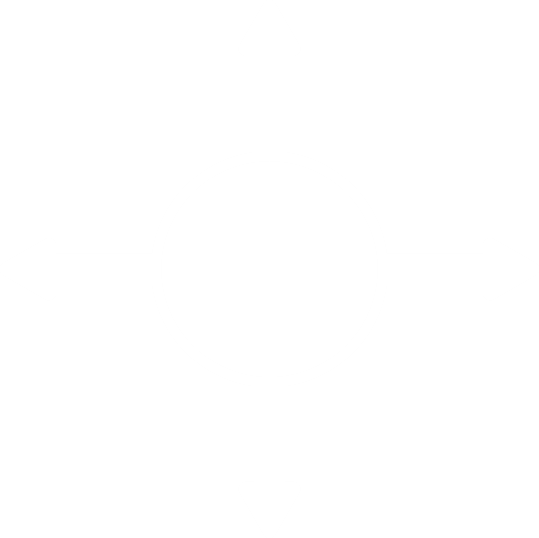 Transparent Circle with Four Directional Arrows