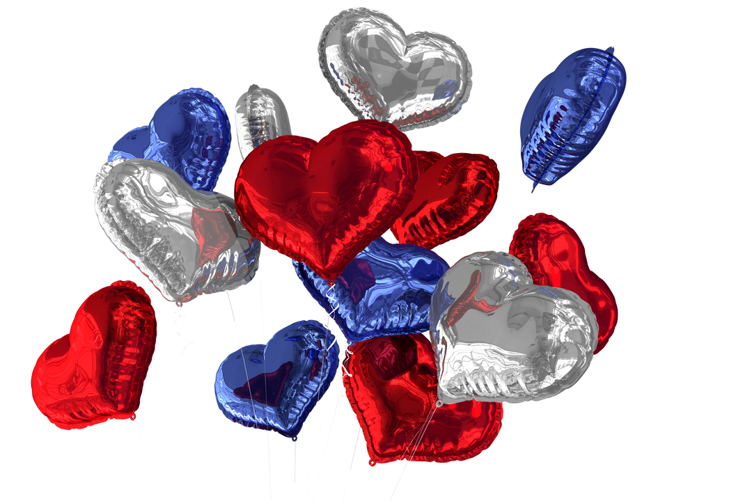 Colorful Heart Balloons On Transparent Background For Valentine's Day Celebrations - Download Free Stock Images Pikwizard.com