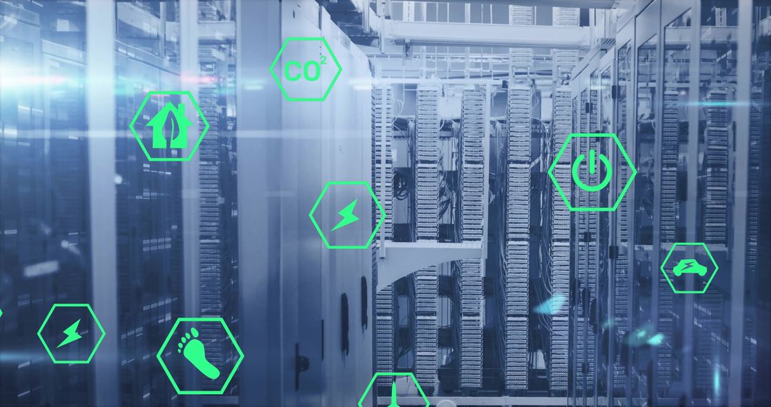 Sustainable Technology Concepts with Energy and Environment Icons