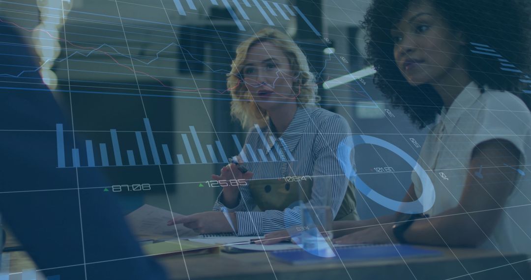 Financial Analysis Meeting with Data Graphs Concept