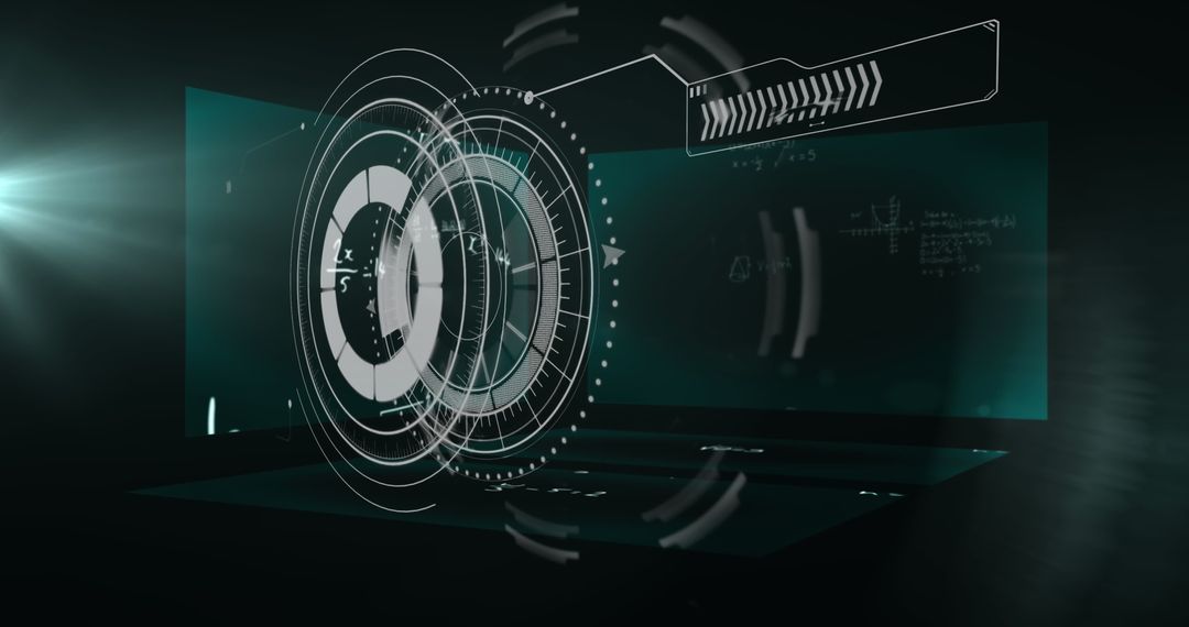 Futuristic Technology Interface with Digital Scanner Design