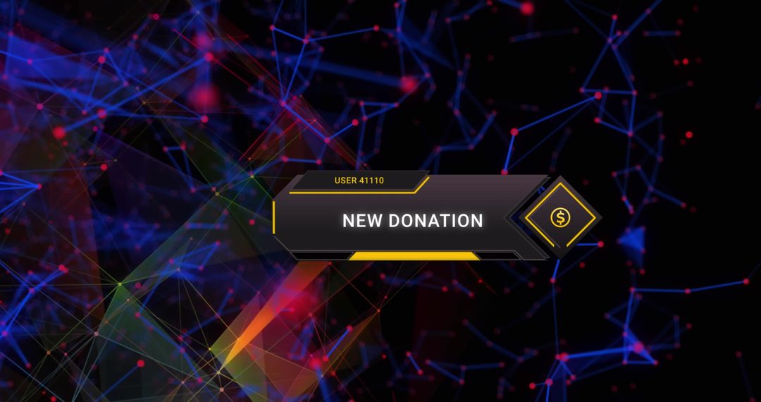 Futuristic Digital Interface with Donation Alert