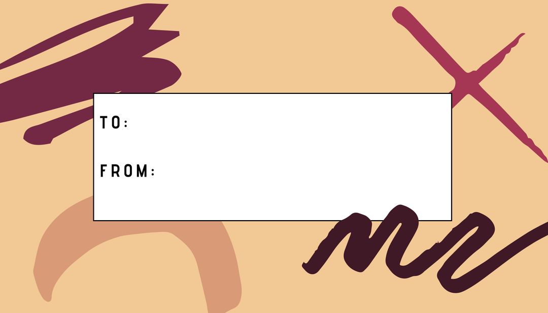 Minimalist Gift Tag Design with Warm Tones