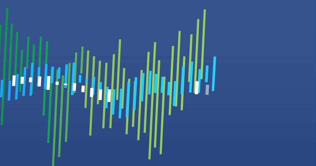 Abstract Graphical Data Representation in Blue Tones