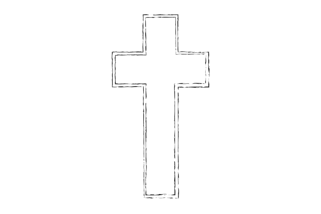 Black Cross Illustration on Transparent Background - Download Free Stock Images Pikwizard.com