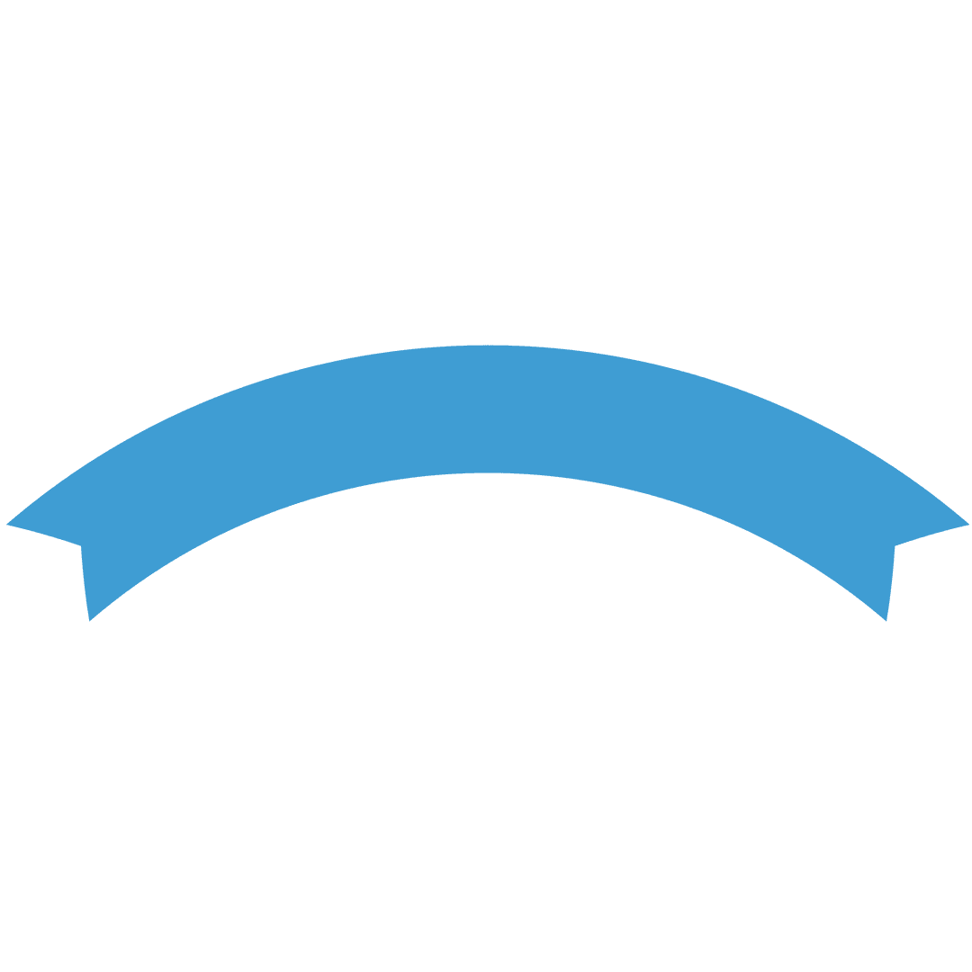 Transparent Blue Ribbon Banner for Text Overlay